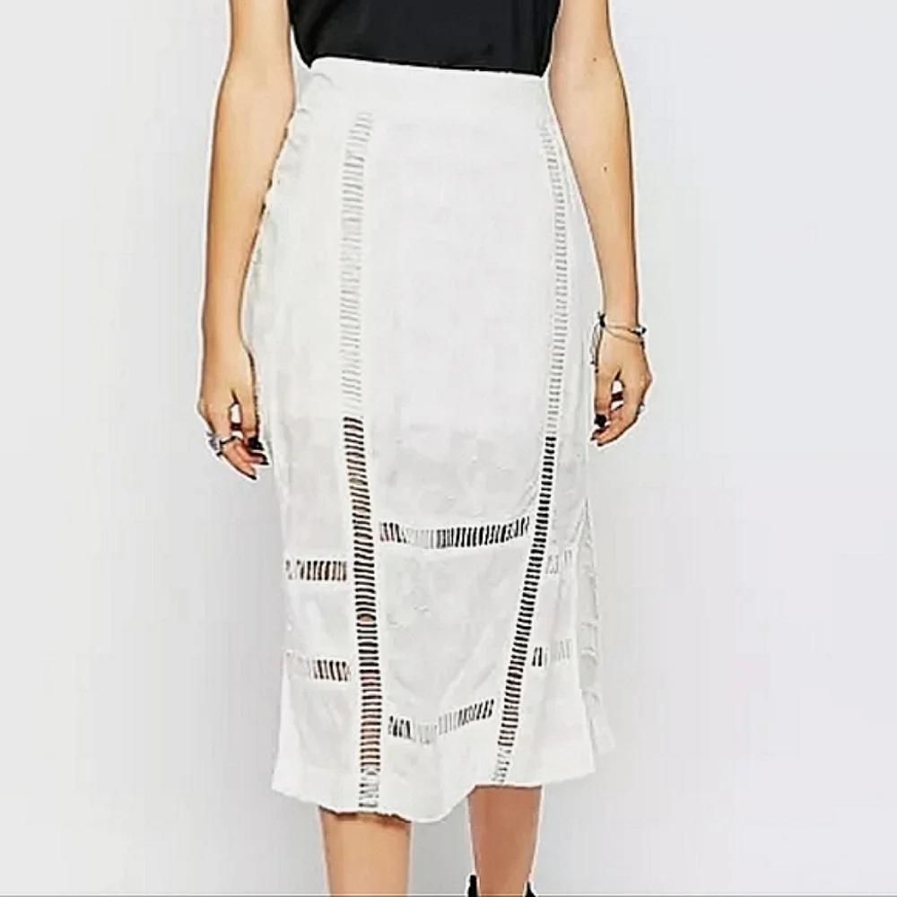 NWT🦋 Free People Love will Save You Midi Skirt, Size 10 - Picture 7 of 12